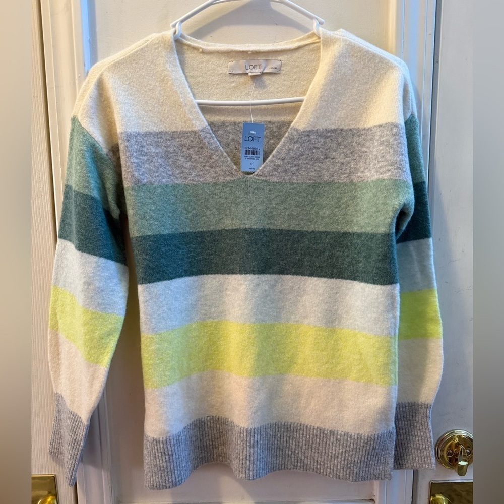 NWT Loft Petites Striped Sweater